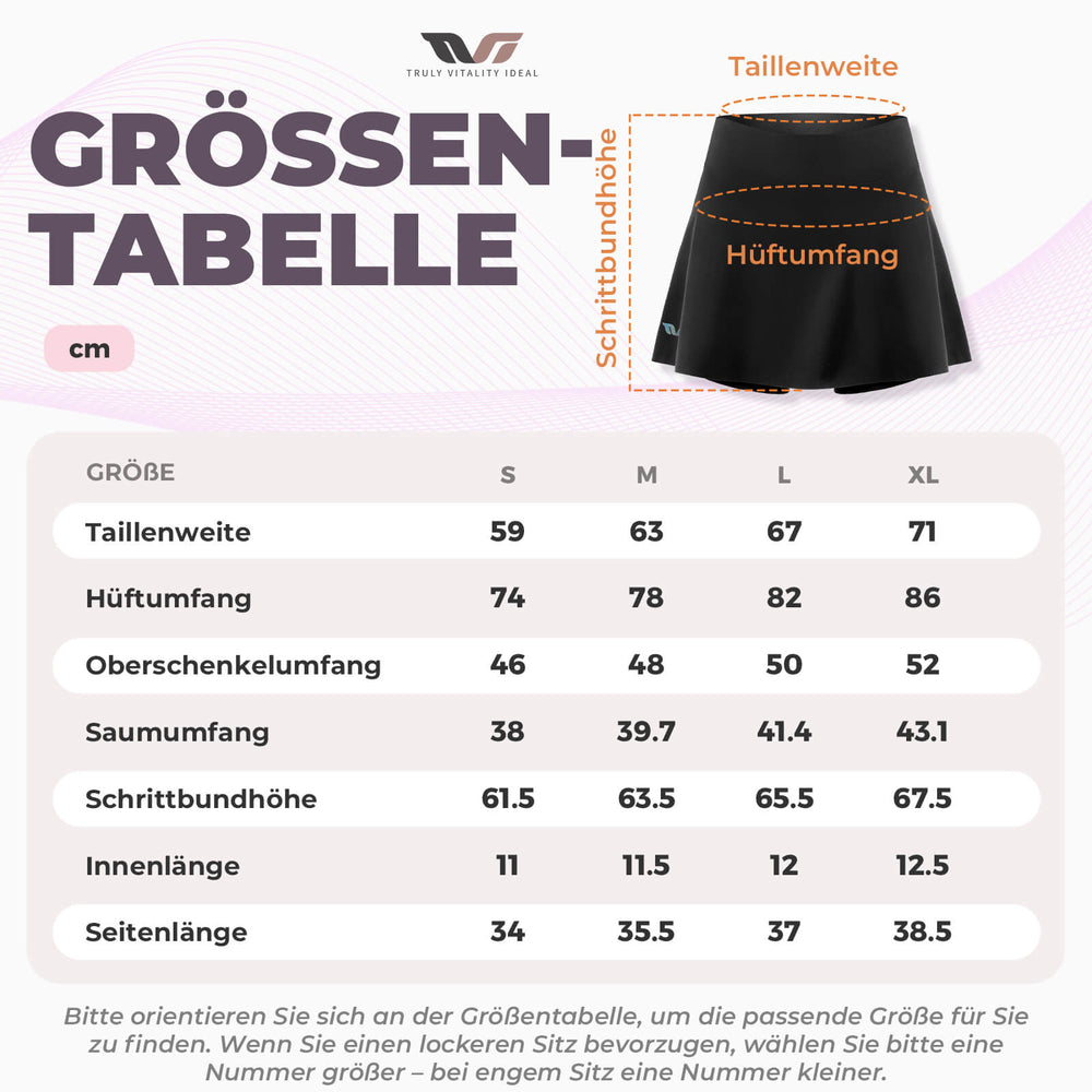 ROCKBROS TVI 2 in 1 Fahrradrock Kurze Gepolstert Radlerhose mit Tasche Damen-Schwarz