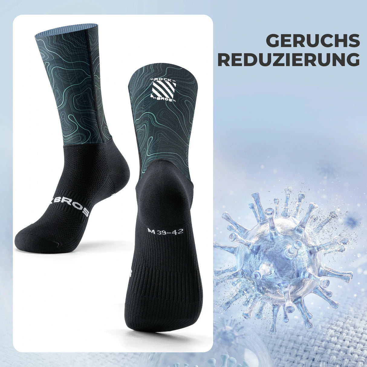 ROCKBROS Rennrad Socken – Moderat komprimierende Fahrradsocken
