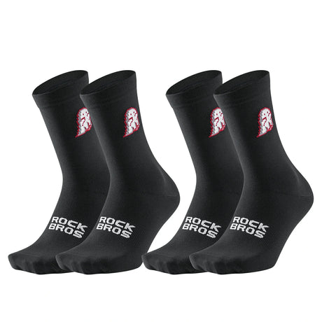 Rennrad‑Socken – Atmungsaktiv mit verstärkter Ferse, 2 Paar