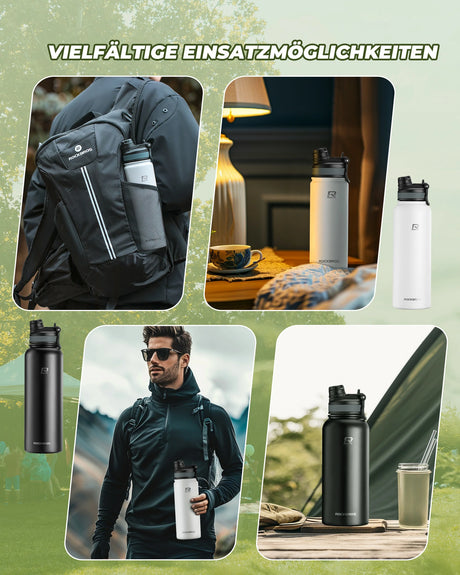 Edelstahl‑Trinkflasche – 550 ml bis 1200 ml, isoliert & BPA‑frei