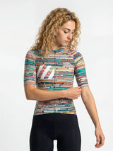 Damen-Radtrikot Retro Signal