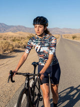 Damen-Radtrikot Urban Camo