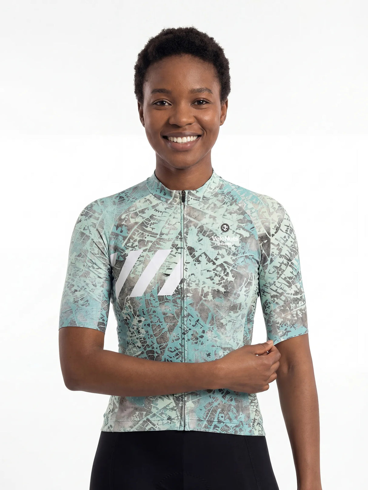 Damen-Radtrikot Urban Camo