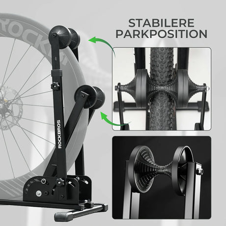 Fahrrad-Klappständer mit Doppelstreben aus Karbonstahl