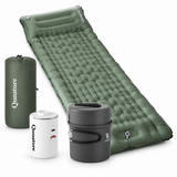 Trekking-Komfort Bundle: Isomatte, Luftpumpe & Kochset