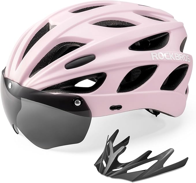 ROCKBROS Fahrradhelm mit integrierter abnehmbarer Magnetbrillen & Visier - ROCKBROS-EU