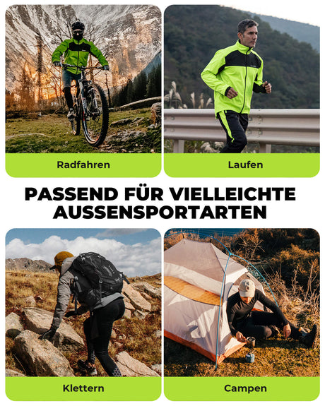 ROCKBROS Fahrradjacke Frühling Herren Radjacke Leuchtendes Grün - ROCKBROS-EU