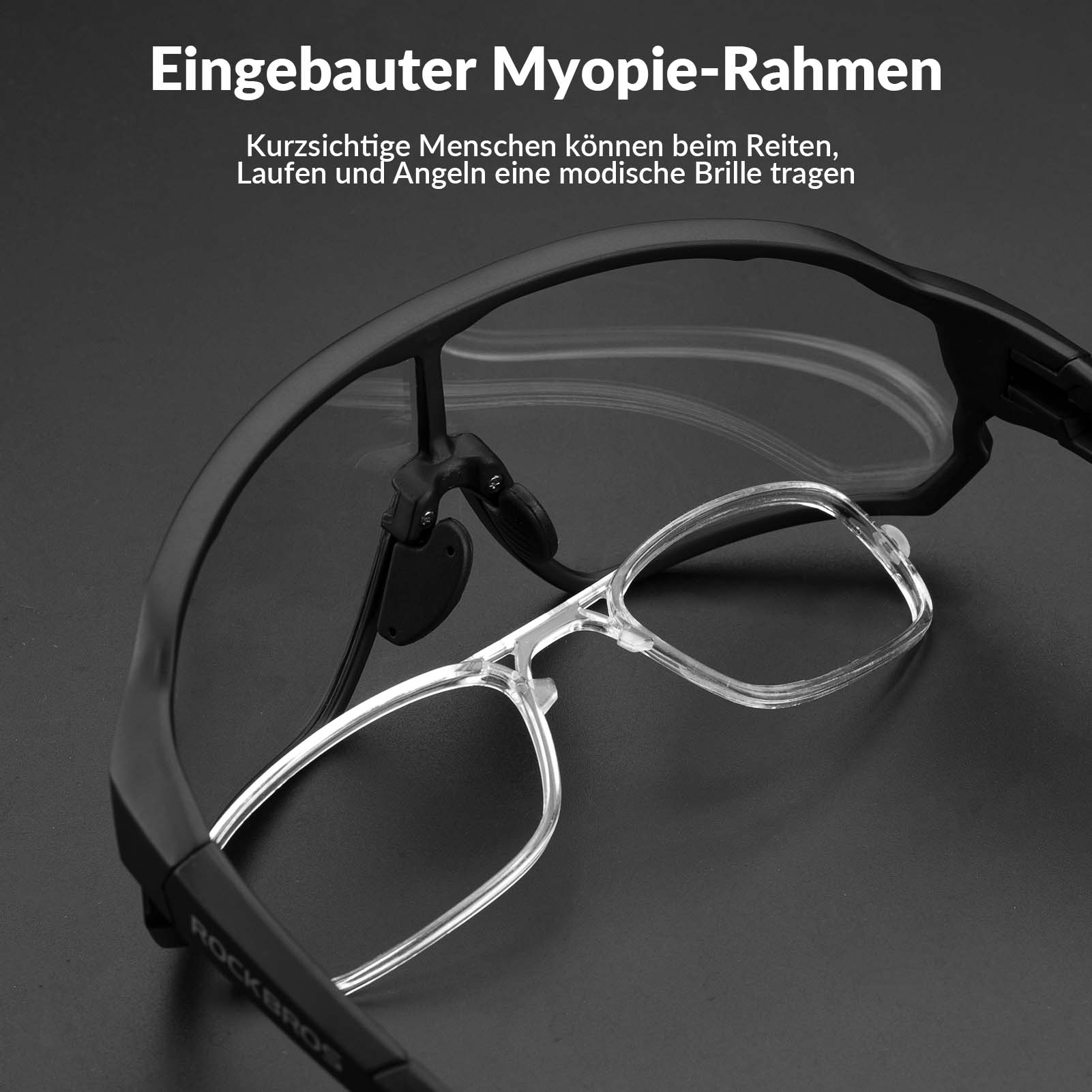 ROCKBROS Photochrome Sonnenbrille Fahrradbrille UV400-Schutz Unisex - ROCKBROS-EU