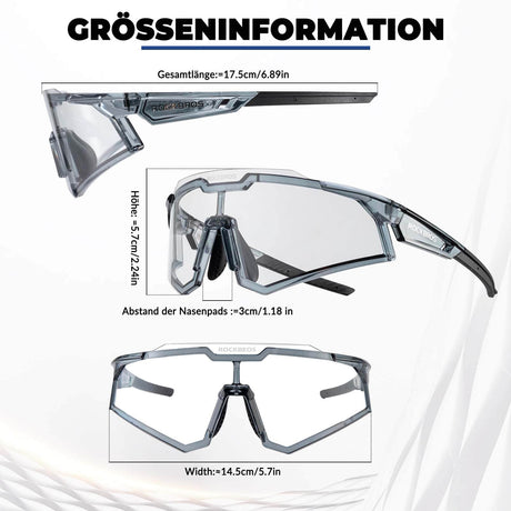 ROCKBROS Sonnenbrille Fahrradbrille Selbsttönend Outdoor UV400 Schutz - ROCKBROS-EU