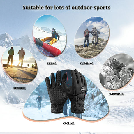 ROCKBROS Winter-Fahrradhandschuhe mit Touchscreen-Funktion