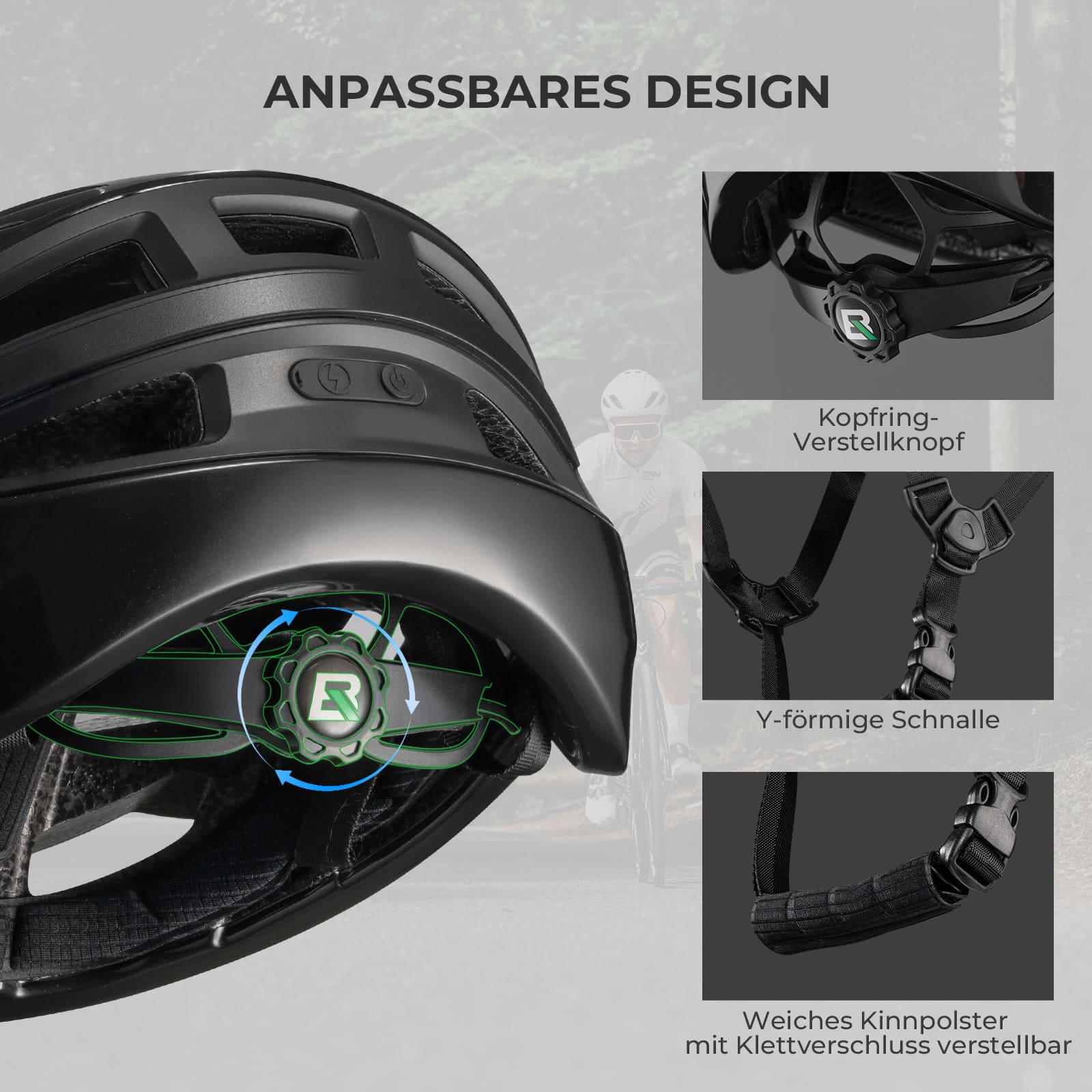 Smart Fahrradhelm mit Licht - ROCKBROS-EU