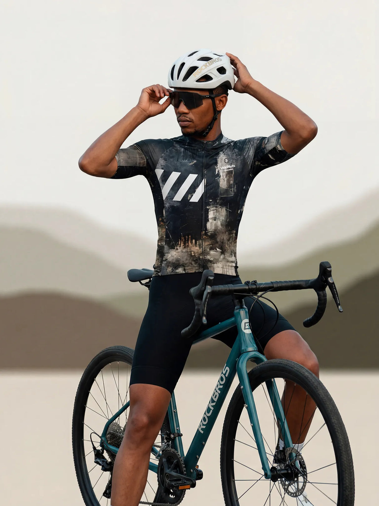 Herren-Radtrikot Urban Camo