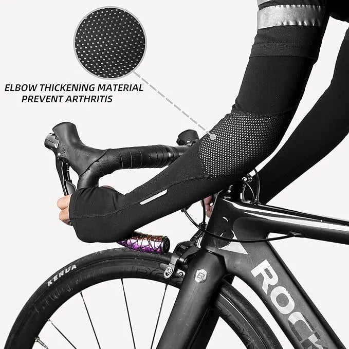 Winter Fleece Fahrrad-Armstulpen mit Daumenschlaufe – warm